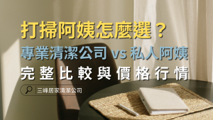 打掃阿姨怎麼選？專業清潔公司 vs 私人阿姨完整比較與價格行情