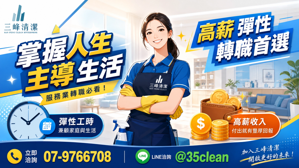 履歷投遞前必看！為什麼越來越多服務業轉職，都選擇投入「時間彈性的居家清潔」？