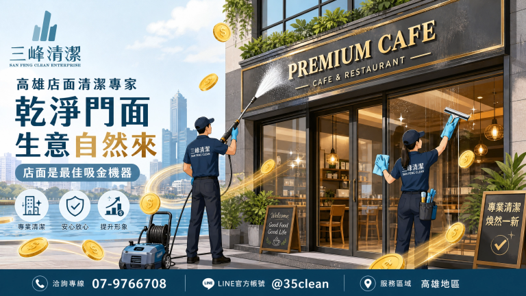 【高雄外牆清洗推薦】門面就是印鈔機！大樓、透天與店面招牌清潔，費用行情與工安終極指南